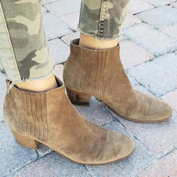 Vince Haider Taupe Suede Chelsea Ankle Boots in Flint Size 10 - Picture 7 of 12